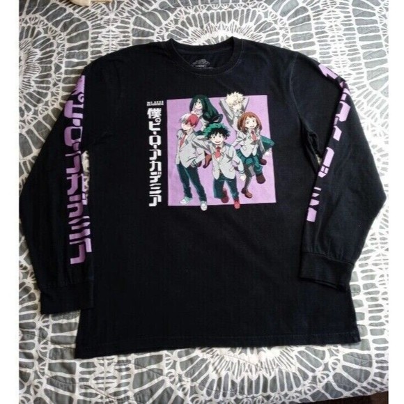 My Hero Academia Size XL FUNimatio Anime Merch Black Long Sleeve Shirt - Picture 1 of 4